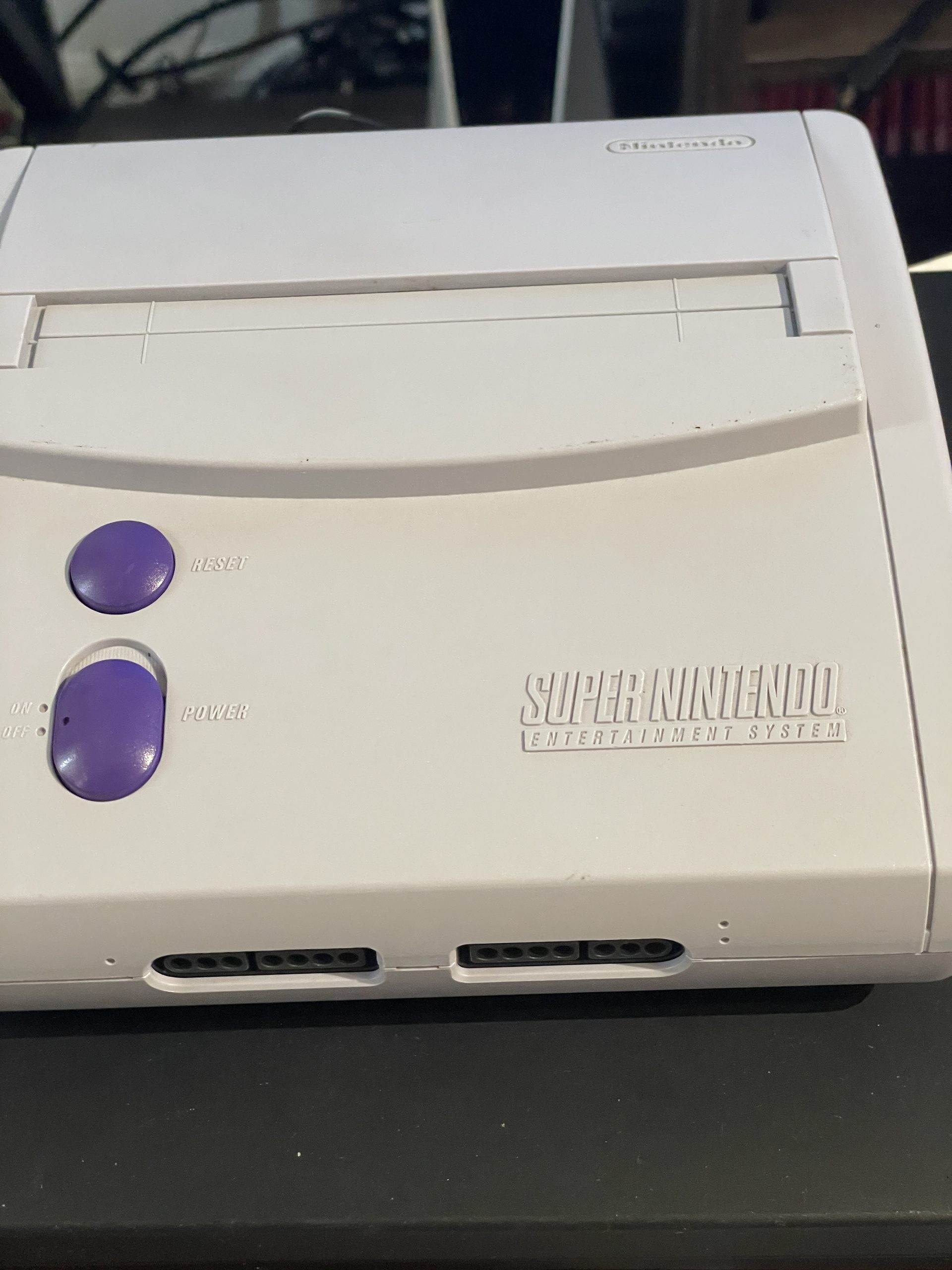 The SNES Jr. assembled and cleaned.